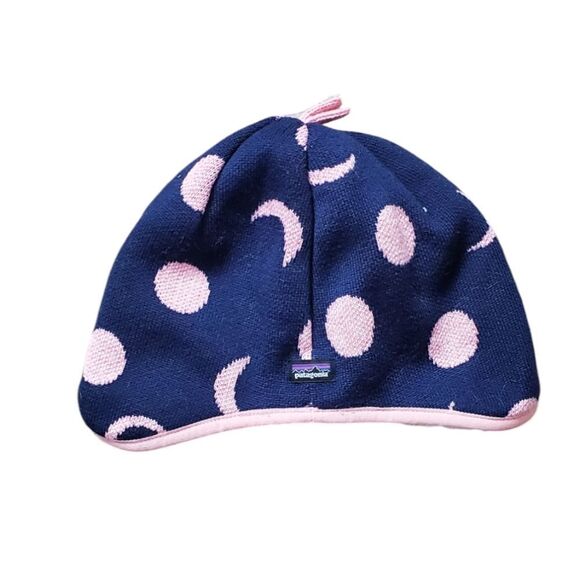 Patagonia Toddler Blue & Pink Fleece Winter Hat - Picture 1 of 4